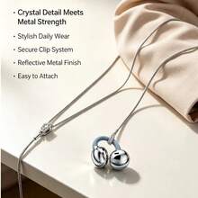 Arvin Anti-Lost Ear Clip Lanyard Compatible With Huawei FreeClip 2, Shokz OpenDots-ONE, TOZO Open-EarRing, Adjustable Metal Snake Bone Chain Earphone Lanyard Holder, Universal Clip-On Earphone Anti-Drop Rope Accessory, Suitable For Sports, Running, Travel - View 11