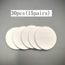 30pcs(15pairs) Black/White Round Hook And Loop Fasteners Double-Sided Adhesive Self-Adhesive Reusable Diameter 6cm/2.36inch - Perfect For Sofas, Bed Sheets, Floor Mats, Carpets And Tablecloths - Durable Self-Adhesive Fasteners, Easy To Use - 30pcs(15pairs) - View 10