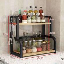 Kệ đựng gia vị nhiều tầng, giá để đồ dùng nhà bếp. - màu đen - Xem 9