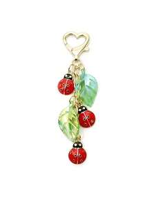 Ladybug Leaf Enamel Pendant Keychain, Designed With Ladybug + Leaf + Enamel Craft, Perfect As Birthday, Wedding, Teacher's Day, New Year Gift, Suitable For Friends, Lovers, Teachers, Classmates - View 6