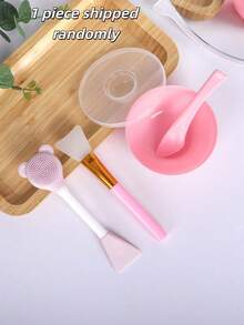 Silicone Face Mask Tool, Silicone Brush With Handle, Multi-Functional Double-Ended Brush, DIY Face Mask Mixing Bowl Set, Makeup Tool, Face Mask Mixing Tool, Suitable For Travel, Also Suitable As A Christmas Gift For Friends. - Multicolor - View 11