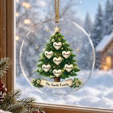 Custom Family Christmas Ornament 2026, Personalized Heart Name Christmas Tree Decor, Festive Holiday Keepsake Style, Customized Family Hanging Ornament, Customizable 3-7 Names And Text, Christmas Home Decoration 2026, Holiday Gift, Family Gift - Style D - View 7