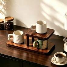 1PC Multi-Layer Cup Holder Ladder Cup Storage Rack, Suitable For Kitchen Countertops, Bar Counters, Home Coffee Corner Desktop Storage Racks, Countertop Mug Storage, As Well As Tea Sets, Aromatherapy, And Desktop Layered Display Racks. - Multicolor - View 2