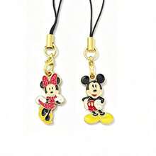 Disney 2件組迪士尼新款超可愛情侶手機掛繩，卡通米奇米妮合金吊墜飾品，學生背包配件 - 多款 - 查看 10