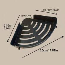 1PC/2PCS Light‑Weight ABS Material No‑Drill Corner Shelf, Self‑Adhesive Or Suction Cup Options Available,Wall Mount Storage Organizer, Waterproof Space‑Saving Rack For Bathroom, Shower, Sink & Kitchen, Easy To Install - Multicolor - View 4