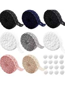 Lace Trim Waistband, Suitable For T-Shirts, Dresses, Shirts, Invisible Button Extender For Adjustable Clothing Length; No-Tie Trim Adjuster, Elastic Buckle, Suitable For Sweaters, Pants (Unisex Home Sewing Tool) - Multiple Styles - View 11