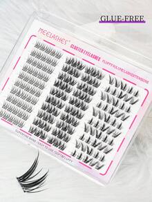 Glue-Free Mixed Style Large Capacity False Eyelashes, Cluster Style, Adjustable Density, Beginner-Friendly, Suitable For Commute And Date - View 5