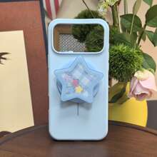 1pc Cute Cartoon Shakeable Quicksand Phone Grip Stand, Kawaii Animal Heart Star Shape Collapsible Magnetic Phone Holder, Decorative Phone Socket For APPLEPhone Android - Multicolor - View 4