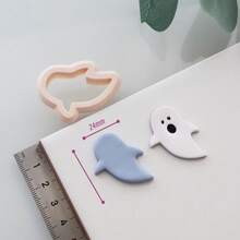 Halloween Ghost With Expression Polymer Clay Cutters | Halloween Cutters | Clay Earring Cutters, Polymer Clay Cutters For Jewelry Making - Beige - View 10