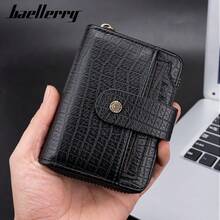 Men's Short Wallet Baellerry Business Style Accordion Card Holder Stone Texture Multi-Slot PU Coin Purse - Multicolor - View 9