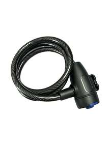 1pc Bicycle Chain Lock Steel Cable Lock Mountain Bike Anti-Theft Cable Lock Electric Bike Lock Bicycle Anti-Theft Lock Universal - Black - View 5