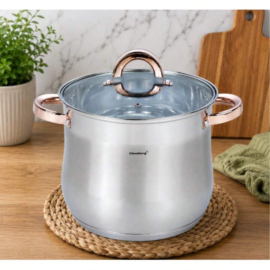 Garnek Stalowy Z Pokrywą, 7,0L, Ø22cm, Klausberg, KB-7792 - View 1