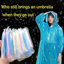 1/2/3/5/6PCS Portable Emergency Raincoat, No Charging Required, Multiple Colors Available, Made Of PP Material, Keychain Ball Design, Suitable For Outdoor Activities, Hiking, Fishing And Camping (Random Color) - Multicolor - View 1