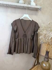 Women Tops - Brown - View 4