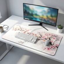 Cherry Blossom Mouse Pad, Gaming Office Home Artistic Design, Gift For Friends And Family, Rubber Base, PC Laptop Back To School Desktop Accessory, Office Supplies, Mouse Pad Set, Keyboard Pad, Study Mat - Multi-color - View 6