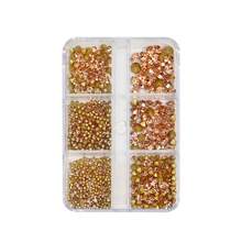 6-Grid Mixed Size Pointed Back Glass Nail Rhinestones, Nail Art Embellishment Accessory, DIY Nail Decoration, For DIY Nail Design And Daily Wear - Multicolor - View 9
