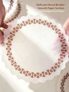 100PCSDecorative Lace Paper Doilies, Grease‑Resistant Disposable Paper Sheets, Oil Absorbing Lace Placemats For Fried Food, Baking, Restaurant, Party, Home Kitchen Food Serving Decor - Multicolor - View 7
