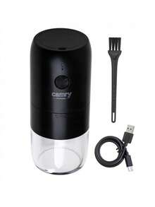 CAMRY مطحنة قهوة لاسلكية، مطحنة قهوة قابلة للشحن عبر USB، مطحنة قهوة كهربائية محمولة - تصميم مدمج، شحن عبر USB - الأسود - مشاهدة 9