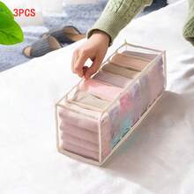 5pcs Fabric Drawer Dividers Storage Organizer Boxes, Multi-Compartment Storage Bins, Suitable For Baby Socks, Underwear And Nursery Small Items - Multicolor - View 17