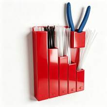 1pc Wall-Mounted Cable Tie Storage Box & Tool Organizer, Multi-Function Cable Tie Rack With Cutter Holder, Suitable For Various Car Models, Garage & Workshop Storage Organization - A - View 6