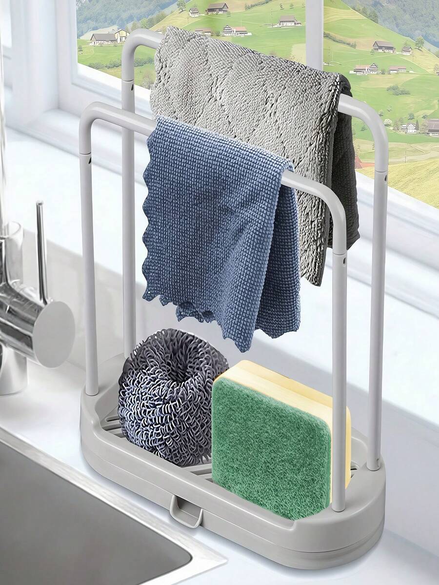 Sink Storage Rack, Sink Sponge Drain Rack, Unisex, Multi-Functional Kitchen Home Bathroom Classroom Decor, Indoor Daily Use, Back To School Season, Christmas Halloween, Travel, Holiday Wedding Party Gift, Essential Accessory