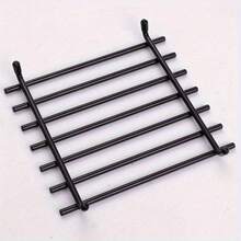 1pc Modern Minimalist Kitchen Countertop Mat, Heat Resistant, Square Trivet For Hot Food And Stove Top Protection, Black Stove Top Protector Mat - Black - View 6