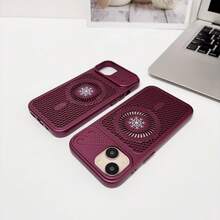 17 Pro Max 16 15 14 13 Pro Max Plus Heat Dissipation Phone Case, Honeycomb Breathable Ventilated Protective Shell, Compatible With MagSafe Shockproof Protective Case - Cherry Red - View 9