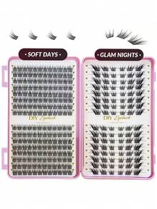 32-Row Double Box Large Capacity Segmented Cluster False Eyelashes, 3D Fluffy Single Cluster Eyelash Extensions, DIY Self-Application Thick Eyelashes For Home Makeup Beginners - View 6