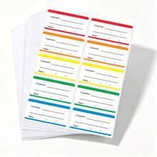 10pcs Refrigerator Classification Label Stickers, Large Capacity Multi-Pack, Highly Attractive Fresh Colorful Border, Portable Easy-Tear Writable Food Ingredient Classification Date Marking, Kitchen Fresh-Keeping Bags Fresh-Keeping Boxes Freezer Refrigerator Storage, Writable Refrigerator Classification Labels - A - View 7