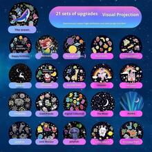 Starry Night Sky LED Projector - 360° Rotating Galaxy Light, USB Powered, Adjustable Brightness, Perfect Bedside Decor And Gift - Multicolor - View 5