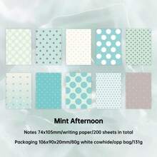 Frosted Polka Dot Series Round Dot Memo Pad 200 Sheets Style Polka Dot Planner Background Decoration Message Paper - one-size - View 19