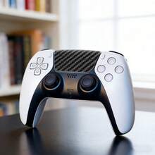 2Pcs Carbon Fiber Texture Game Controller Touchpad Stickers, Scratch Resistant Protective Decals For 5th Gen Gamepad, Durable Anti‑Scratch Touch Pad Cover Skin For Gaming Controllers - View 2