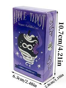 1 Box Apple Tarot II 78-Card Deck , Forbidden Desire Serpent Set,The Overall Style Is Mysterious And Seductive.,Used For Meditation And Divination Games - Multicolor - View 11