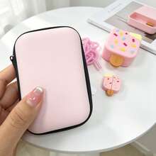 5pcs/Set Pastel Sweet Girl Style Ice Cream Shaped Charger Protective Case EVA Hard Shell Storage Bag, Includes Storage Bag/Protective Head Shell/ Wrap/Cable Tie, Soft Silicone Anti-Breakage Anti-Shock Anti-Drop Anti-Cat Bite Anti-Bend, Compatible With Apple 18/20 Charger Protection Storage, Super Convenient For Carrying And Storage, Essential Digital Accessory For Sweet Girls - Multicolor - View 10