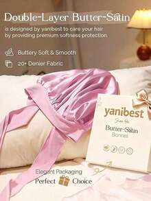 1pc Luxury Silk Satin Sleep Cap With Drawstring Adjustment, Comfortable Fit, Unisex, Suitable For Overnight Hair Care. Featuring Comfortable Pleated Design, Made Of Silky Satin, Soft And Smooth Touch. - Multicolor - View 7