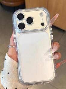 極簡多巴胺壓克力透明手機殼，適用於 iPhone 18 Pro Max/18 Pro/18/17 Pro Max/17 Pro/17/16 Pro Max/16/16 Pro/15/15 Pro Max/15 Pro/11/12/13/14 Pro Max/12 Pro/12 Pro Max/13 Pro/13 Pro Max/14 Pro/14 Pro Max，全包覆防震硬殼 - 無色 - 查看 5