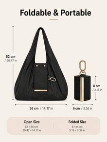Portable Large Capacity Tote Bag, Lightweight Casual Shoulder Handbag, Multi-Pocket Crossbody Shopping Bag, Suitable For Daily Outings And Outdoor Commuting - Multicolor - View 4