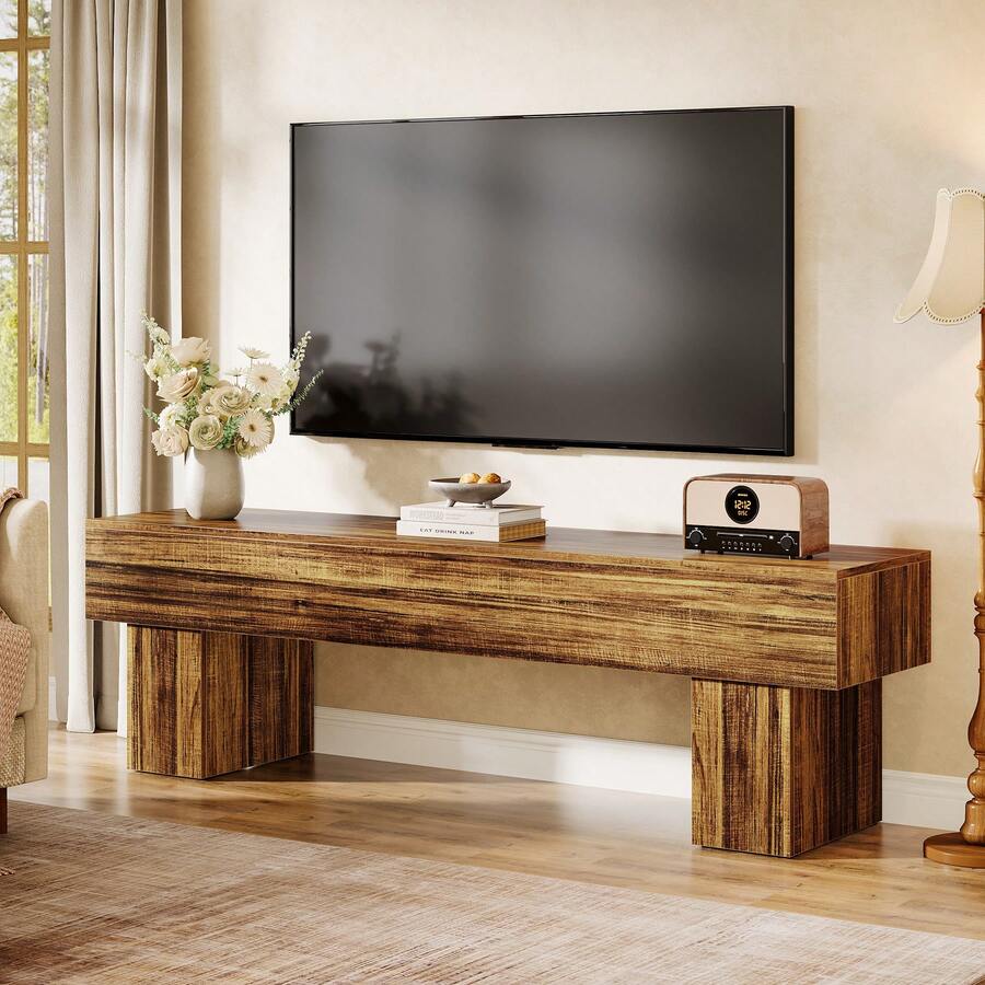 Tribesigns Television Stands & Entertainment Centers - Dark Brown - View 1