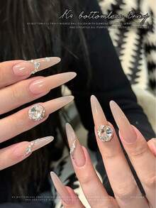 5/15Pcs Flashing K9 Crystal Pigeon Egg Nail Art Rhinestone Ball Transparent White Luxury Versatile Pillow Fat Square Nail Art Rhinestone Ball Decoration - White - View 5