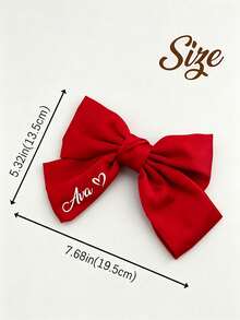 Halloween Customized Name Large Bow Hair Clip, Personalized Elegant Ribbon Hair Accessory, Suitable For Daily Wear, Party And Wedding Styling, Eye-Catching Customized Hair Accessory, Customizable Gift, Suitable For Women's Birthday, Holiday, Special Occasions - Multicolor - View 8