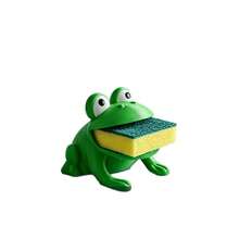 Frog-Shaped Dish Brush Holder, Sponge Drainer, Dishcloth Organizer, Made Of Plastic, With Drain Function. Suitable For Kitchen Countertops And Bathrooms; Can Store Sponges And Dishcloths. - Multicolor - View 5