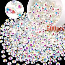 500pcs/1000pcs Resin DIY Jelly Flat Back Mini Round Rhinestones, Decorative Gems For Phone Cases, Cups, Shoes, Boots, Clothing, Handmade DIY Idol Fan Support, Name Tags - A - View 12