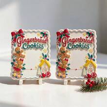 Christmas Gingerbread Cookies Recipe Silicone Mold Christmas Baking Sign Concrete Silicone Mould Recipe Board Resin Plaster Mold - SZ931 - View 7