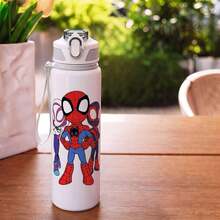 Disney 1pc Cute Cartoon Water Cups, Leak-Proof Plastic Sports Water Bottle, Cute Personalized Gift, Suitable For Outdoor Hiking, School, Office, Perfect Gift - Multicolor - View 3