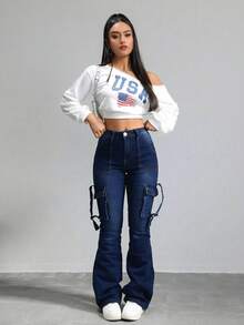 Women Jeans - Deep Blue - View 5