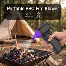 Snow Blower & Brushless Turbo Air Duster, 9,000,000 RPM, 79m/S Wind Speed, 3-Speed LCD Display, High-Brightness Focused LED Spotlight, Dual 4000mAh Batteries, 15-105 Minutes Runtime, 3-Hour Type-C Charging, Suitable For BBQ, Car, Computer And Home Cleaning Full Set - Violet Purple - View 4