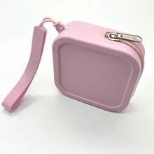 Silicone Earbud Case Pouch Small Square Zipper Bag With Wrist Strap For Portable Cable Storage Coin Purse And Mini Jewelry Organizer - Multicolor - View 17