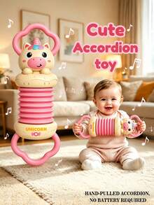 Fun Cartoon Handheld Accordion Toy, Cute Animal Musical Instrument, Suitable For Infants And Toddlers, Enhances Children's Hand-Eye Coordination And Grip Ability, Perfect Birthday Gift, Holiday Gift - Multicolor - View 3