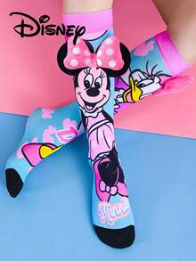 1 Pair Disney Kids Mid-Calf Socks 3D Cute Minnie Daisy Socks, Fun Christmas Gift For Autumn/Winter - Multicolor - View 4