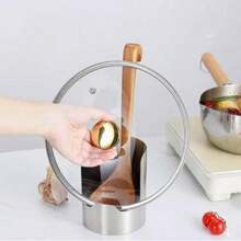 2-In-1 Kitchen Storage Rack, Stainless Steel Cookware Organizer And Pot Lid Holder, Multi-Functional Countertop Organizer For Ladles, Cutting Boards And Pot Lids - Multicolor - View 13